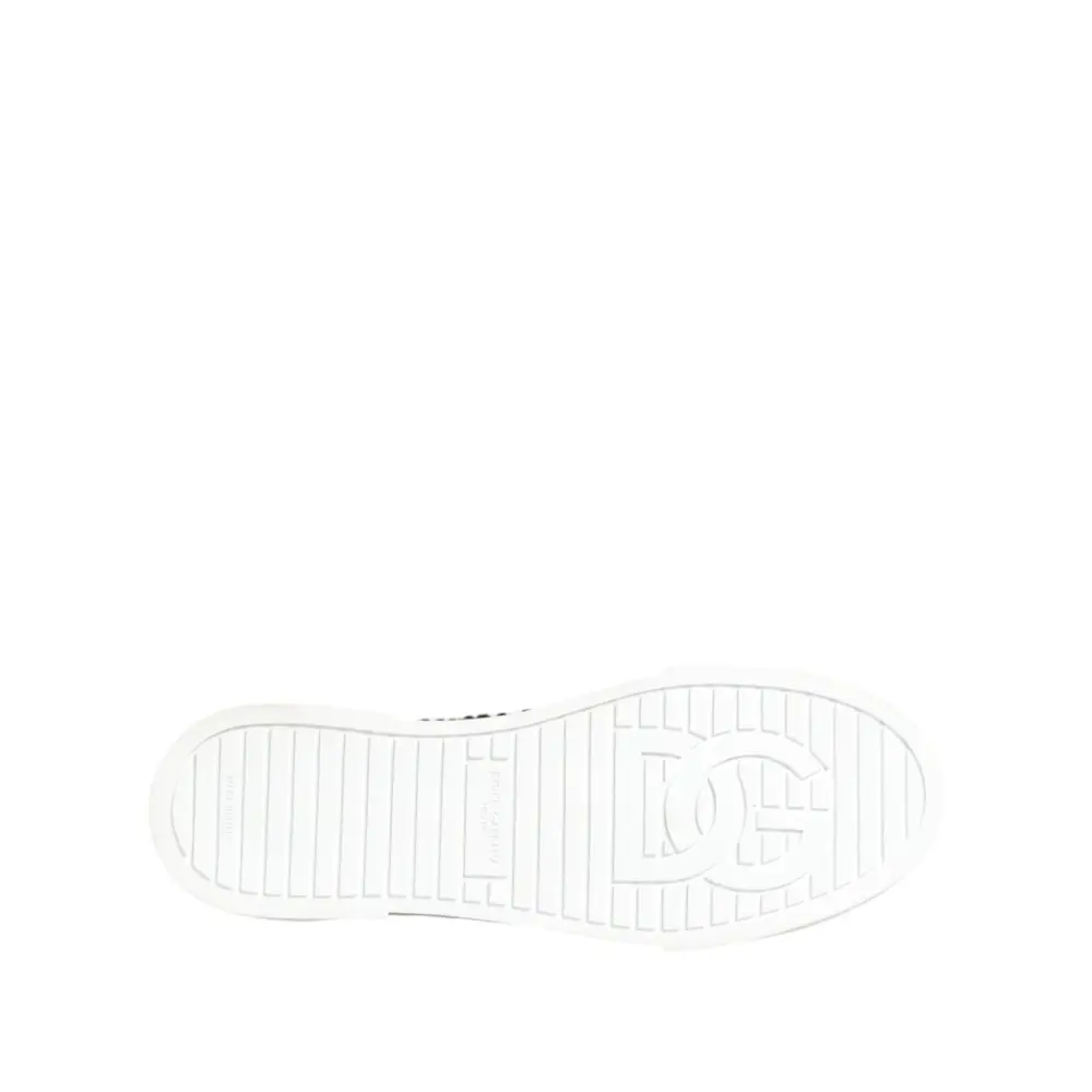 Dolce & Gabbana Grün Portofino Crystal DG Logo Sneakers Schuhe