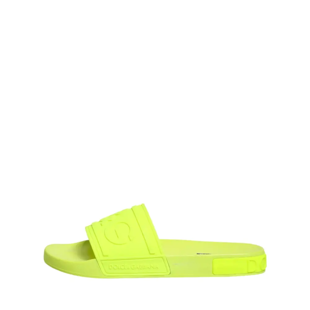 Dolce & Gabbana Grüne Gummisandalen für den Strand - EU44/US11