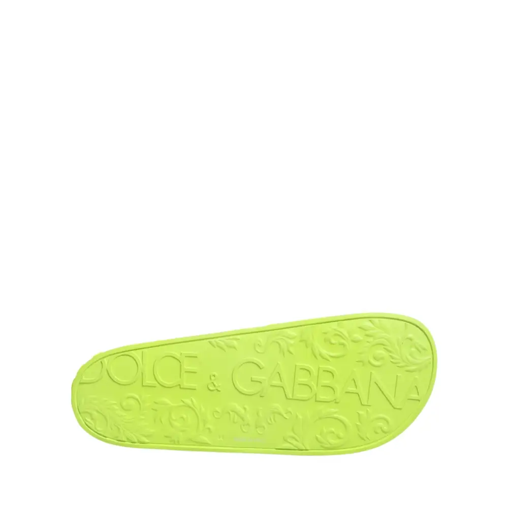 Dolce & Gabbana Grüne Gummisandalen für den Strand - EU44/US11