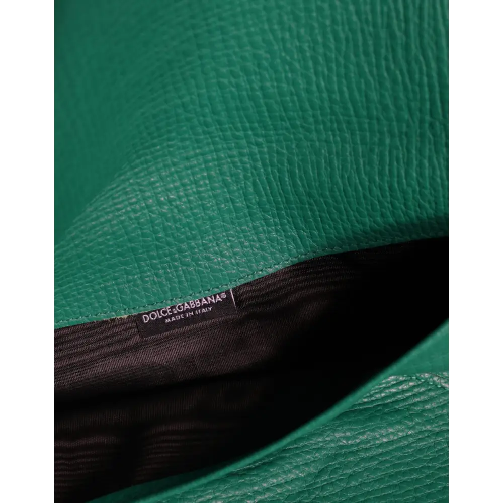 Dolce & Gabbana Grüne Lederhandtasche Clutch Mini Purse Pouch Tablet Case
