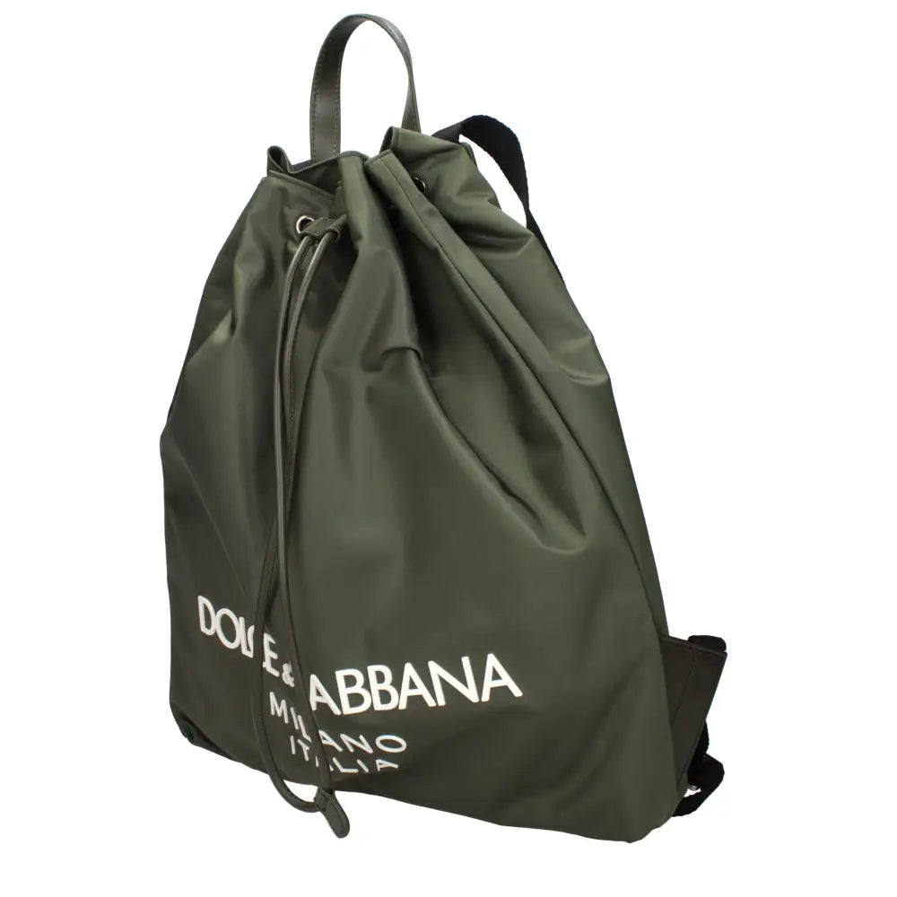 Dolce & Gabbana Grüner Nylon-Rucksack