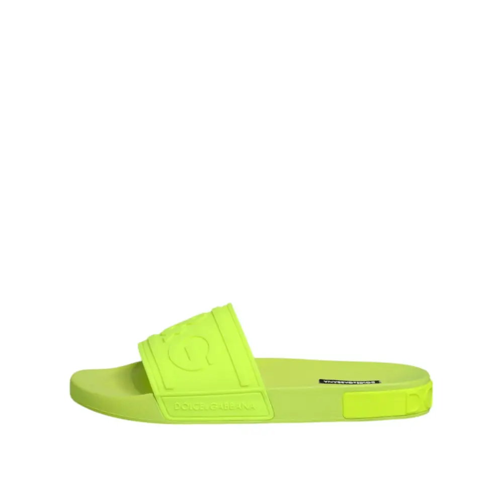 Dolce & Gabbana Gummirutschen Sandalen Strandbekleidung Schuhe grün - EU44/US11