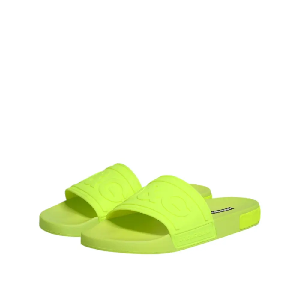 Dolce & Gabbana Gummirutschen Sandalen Strandbekleidung Schuhe grün - EU44/US11