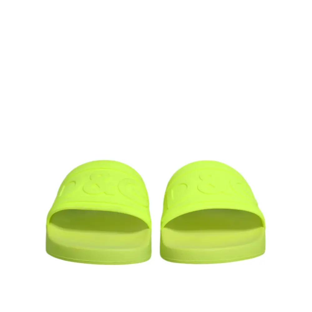 Dolce & Gabbana Gummirutschen Sandalen Strandbekleidung Schuhe grün - EU44/US11