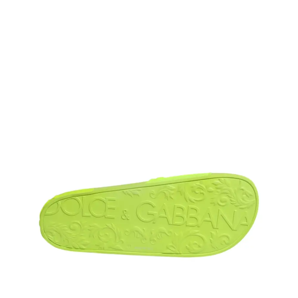 Dolce & Gabbana Gummirutschen Sandalen Strandbekleidung Schuhe grün - EU44/US11