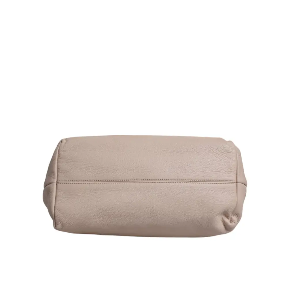 Dolce & Gabbana Hellrosa Hirschleder Logo-Plakette Tote Top Handle Bag