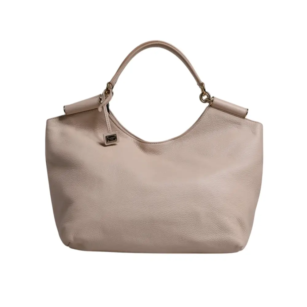 Dolce & Gabbana Hellrosa Hirschleder Logo-Plakette Tote Top Handle Bag