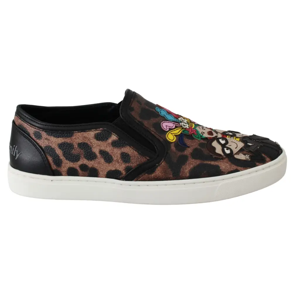 Dolce & Gabbana Leder Leopard #dgfamily Loafers Schuhe