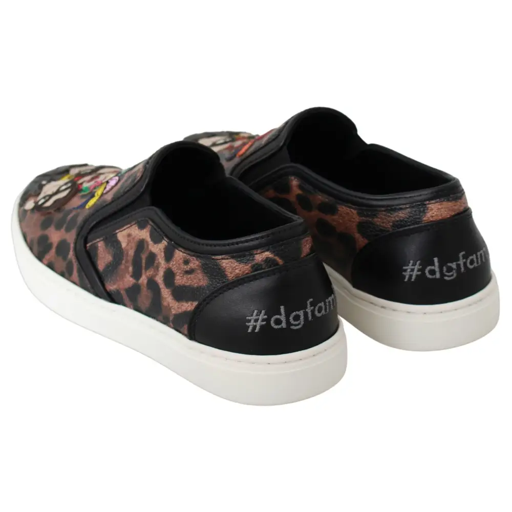 Dolce & Gabbana Leder Leopard #dgfamily Loafers Schuhe