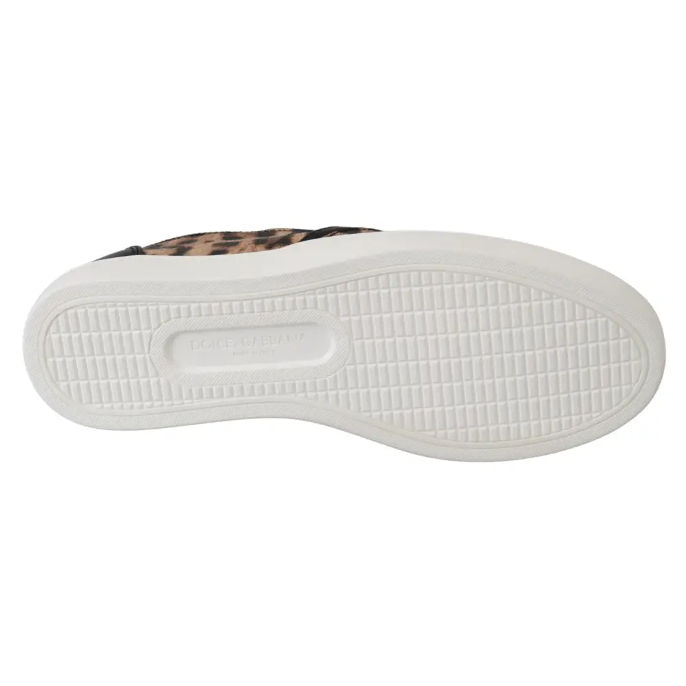 Dolce & Gabbana Leder Leopard #dgfamily Loafers Schuhe - EU35.5/US5