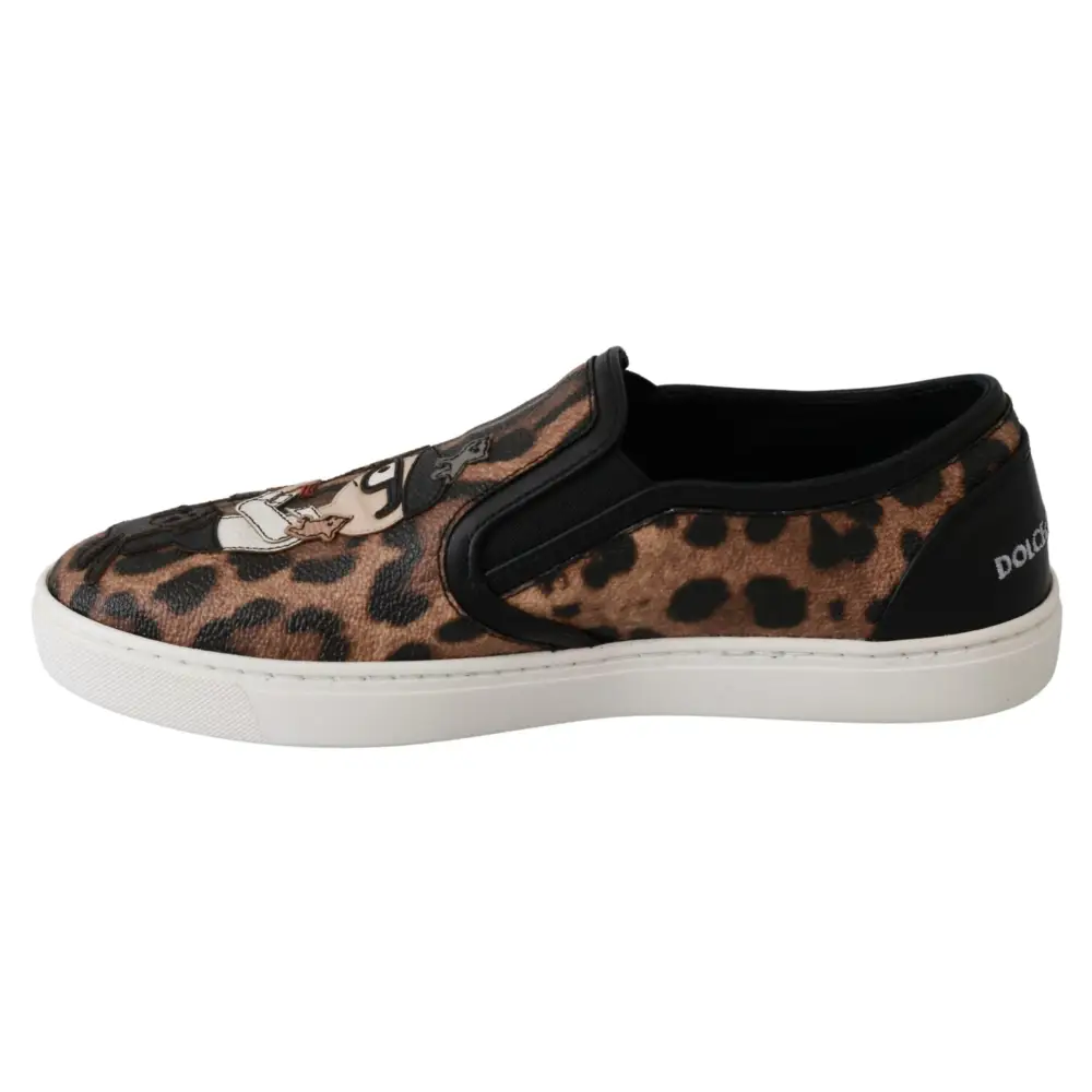 Dolce & Gabbana Leder Leopard #dgfamily Loafers Schuhe - EU35.5/US5