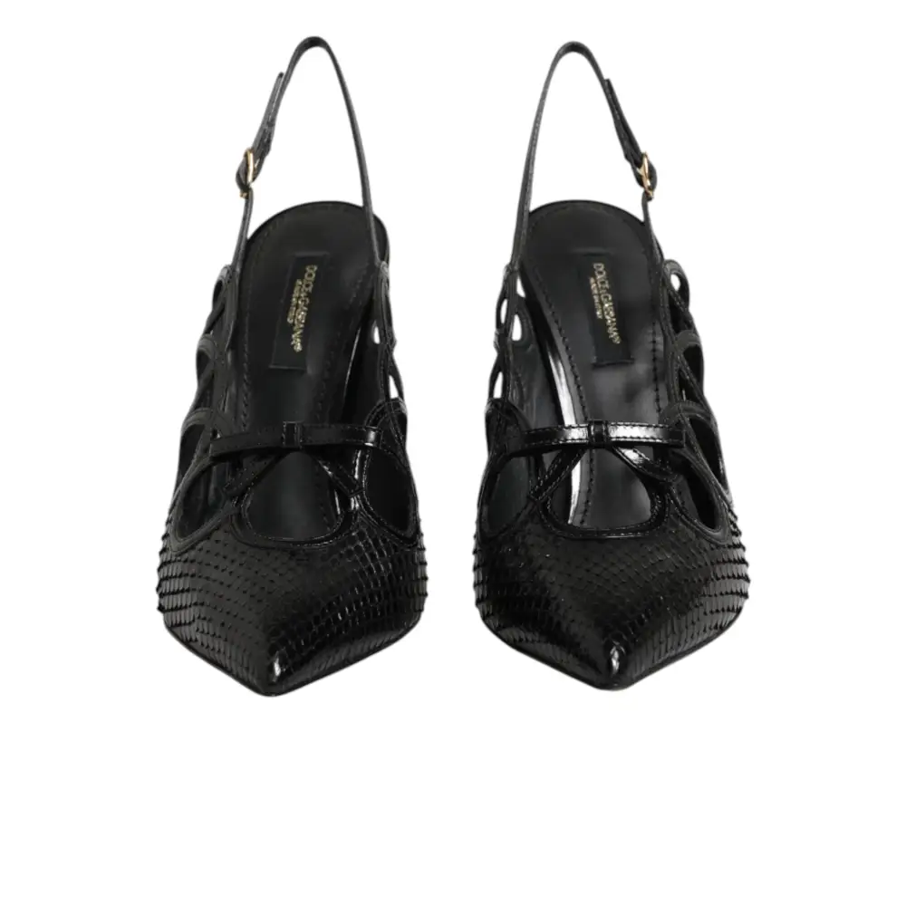 Dolce & Gabbana Lederslingback-Pumps mit hohem Absatz - EU36.5/US6
