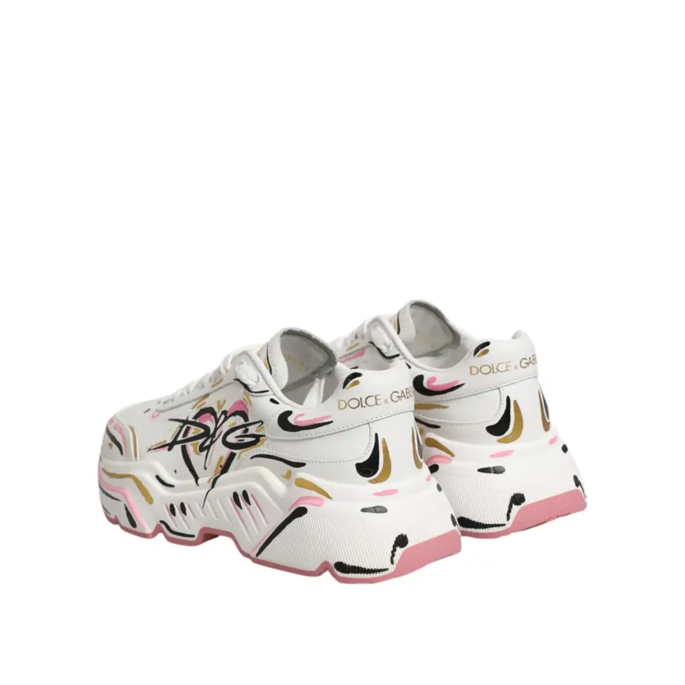 Dolce & Gabbana Mehrfarbige handbemalte DAYMASTER Sneaker Schuhe - EU35/US4.5