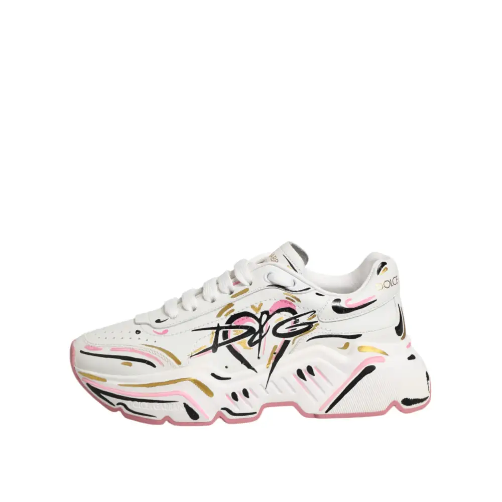 Dolce & Gabbana Mehrfarbige handbemalte DAYMASTER Sneaker Schuhe - EU35/US4.5