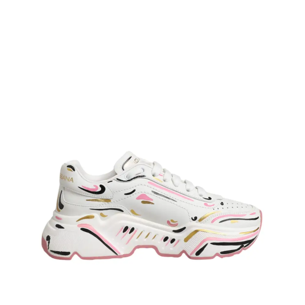 Dolce & Gabbana Mehrfarbige handbemalte DAYMASTER Sneaker Schuhe - EU35/US4.5