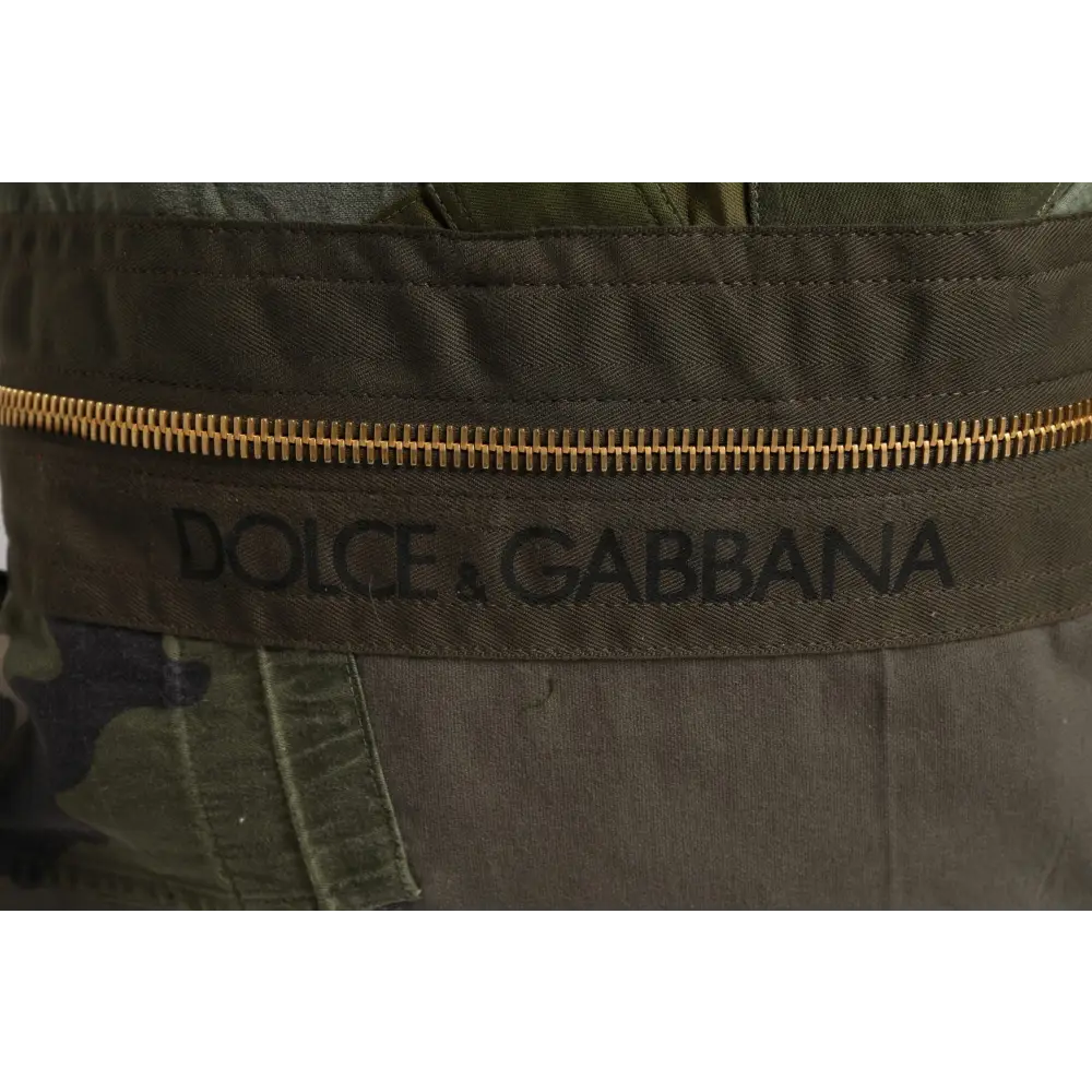 Dolce & Gabbana Militär Grün Patchwork Rucksack Rucksack Tasche