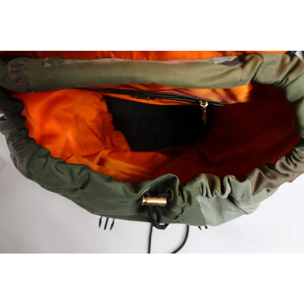 Dolce & Gabbana Militärgrünes Patchwork-Reiserucksacktasche