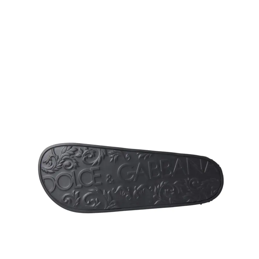 Dolce & Gabbana Multicolor Camouflage Leder Strandbekleidung Männer Schuhe - EU41/US8