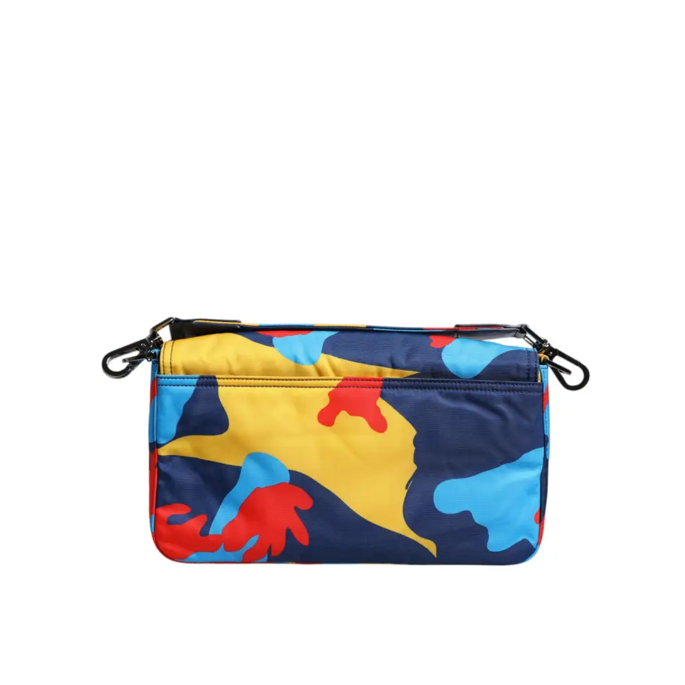 Dolce & Gabbana Multicolor Camouflage Nylon Crossbody Tasche