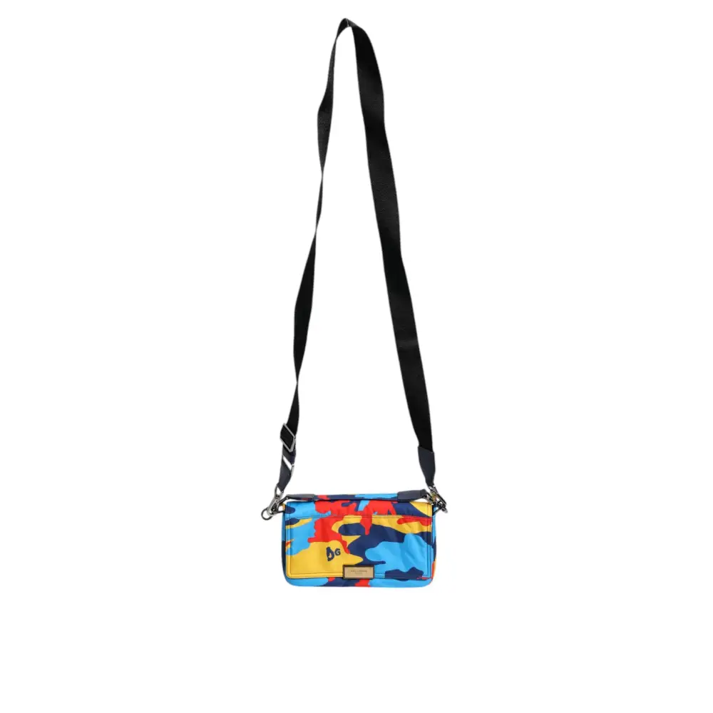 Dolce & Gabbana Multicolor Camouflage Nylon Crossbody Tasche