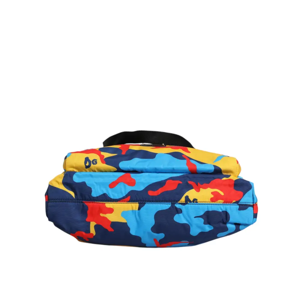 Dolce & Gabbana Multicolor Camouflage Nylon Einkaufstasche