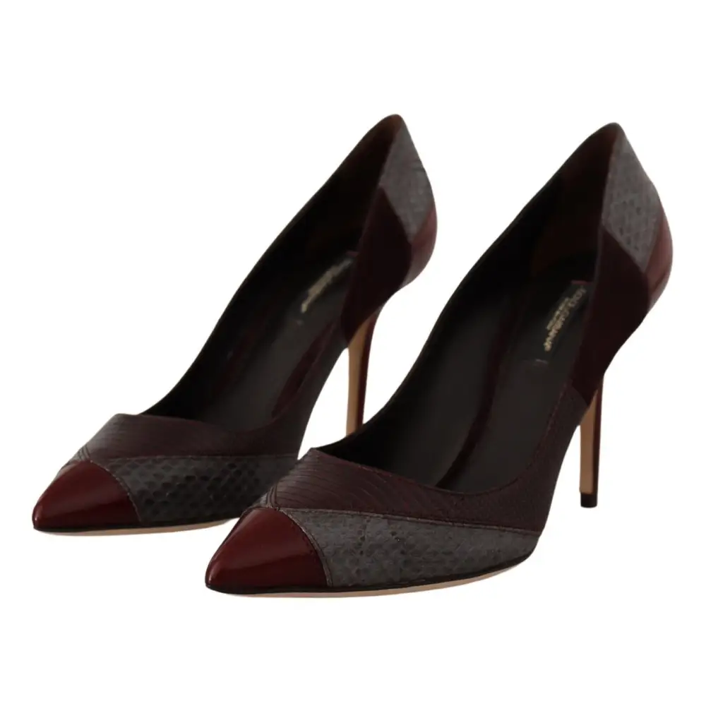 Dolce & Gabbana Multicolor Exotische Leder Absätze Pumps Schuhe - EU37.5/US7
