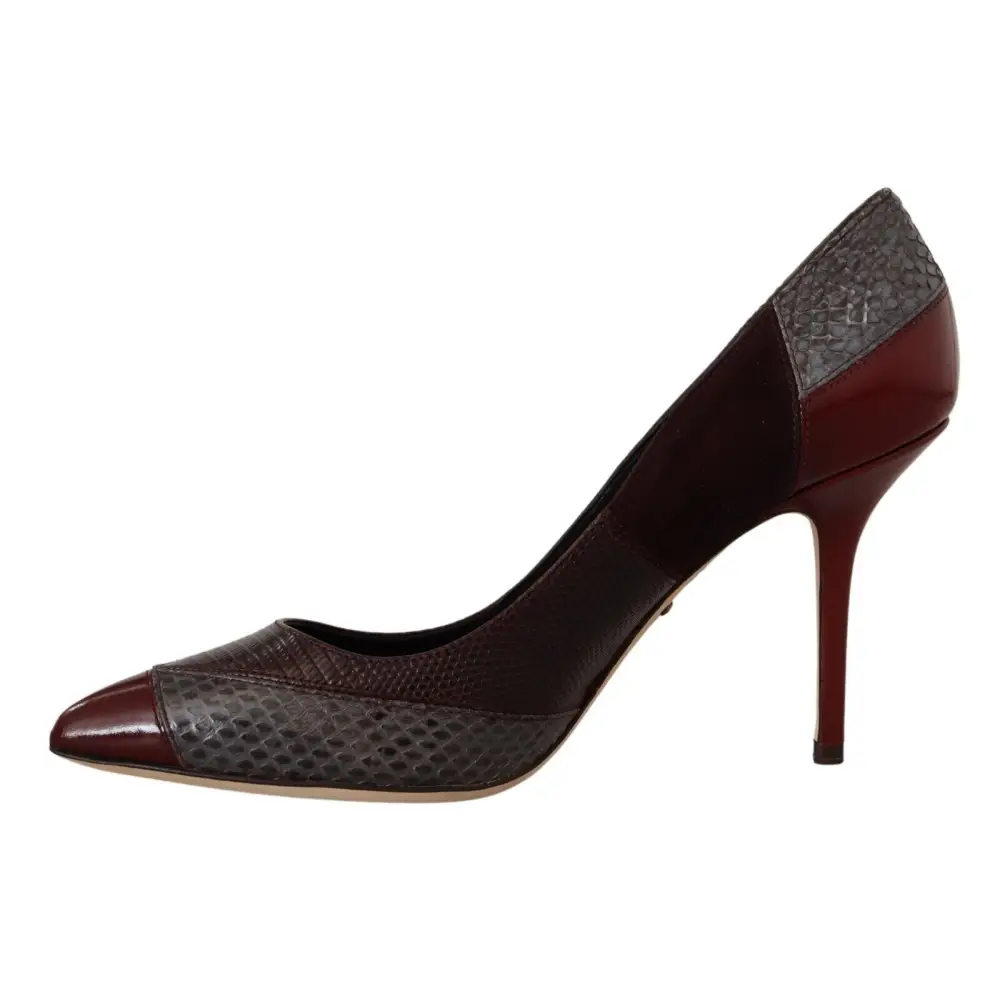 Dolce & Gabbana Multicolor Exotische Leder Absätze Pumps Schuhe - EU37.5/US7