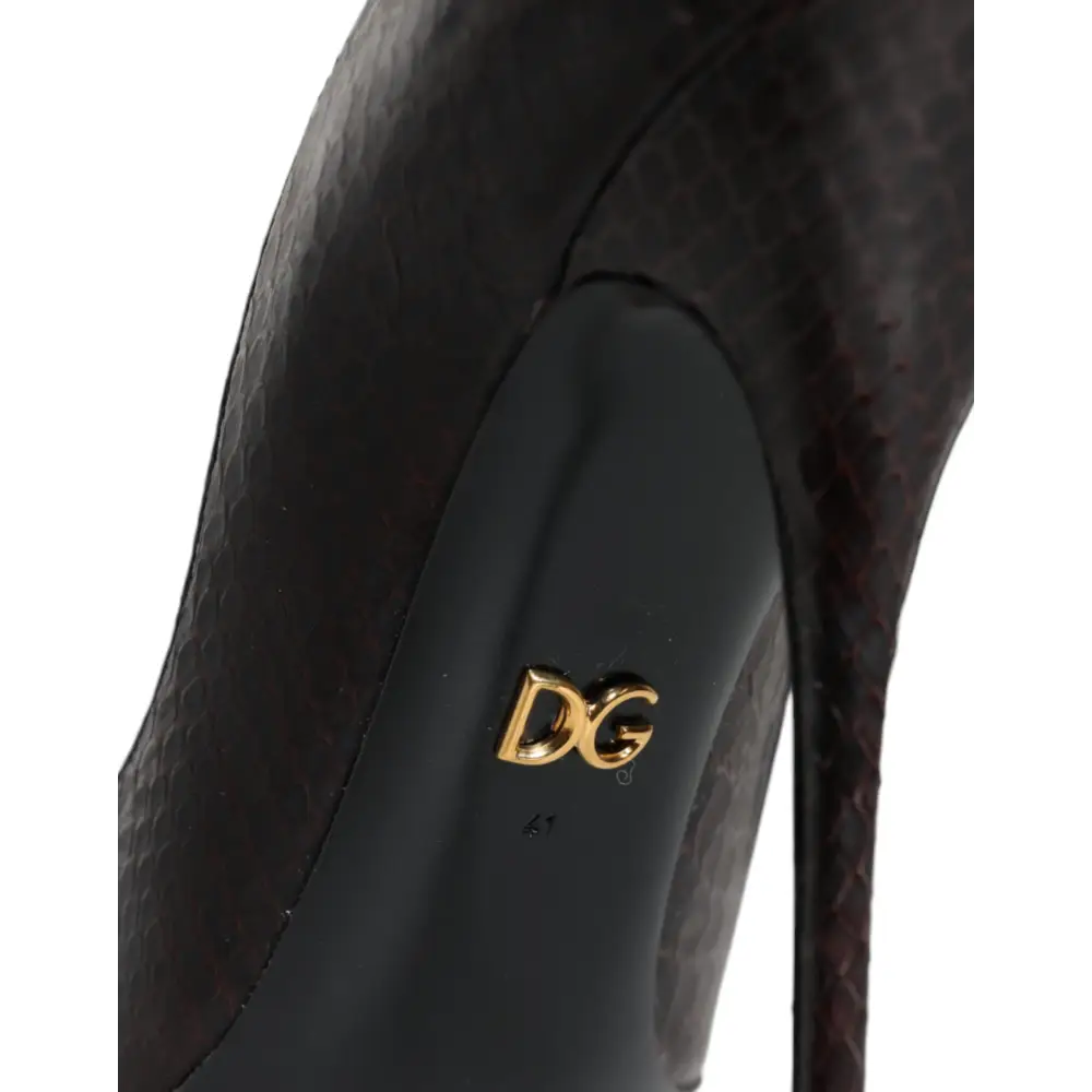 Dolce & Gabbana Multicolor Exotische Leder Absätze Pumps Schuhe