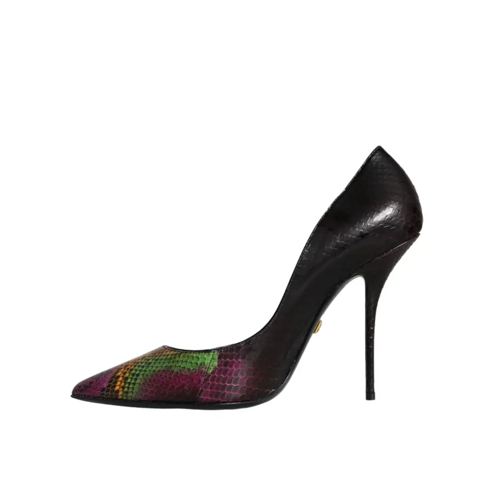 Dolce & Gabbana Multicolor Exotische Leder Absätze Pumps Schuhe