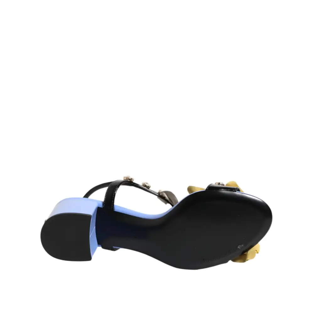 Dolce & Gabbana Multicolor Floral Crystal KEIRA Sandalen Schuhe