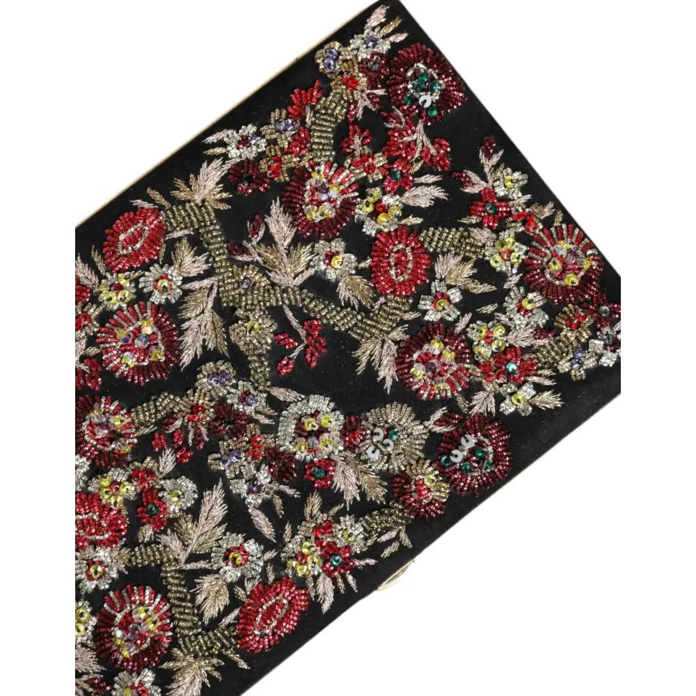 Dolce & Gabbana Multicolor Floral Gold Frame Clutch Abend Handtasche