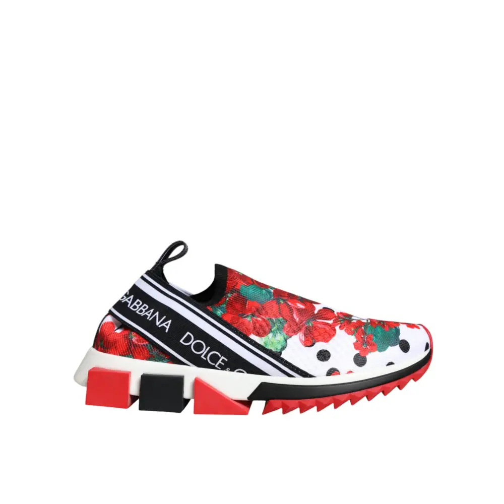 Dolce & Gabbana Multicolor Geranium Sorrento Turnschuhe Schuhe - EU36.5/US6