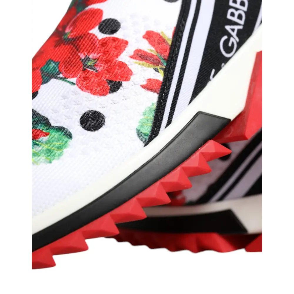 Dolce & Gabbana Multicolor Geranium Sorrento Turnschuhe Schuhe - EU36.5/US6