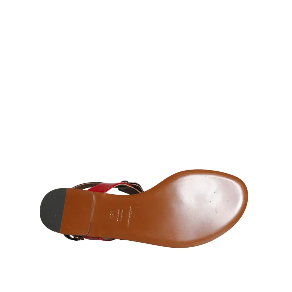 Dolce & Gabbana Multicolor Kristall Sandalen Flip Flops Schuhe - EU38.5/US8