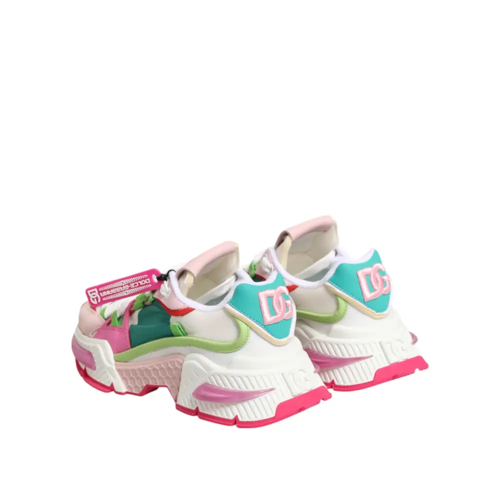 Dolce & Gabbana Multicolor Leder Airmaster Low Top Sneaker Schuhe - EU35/US4.5