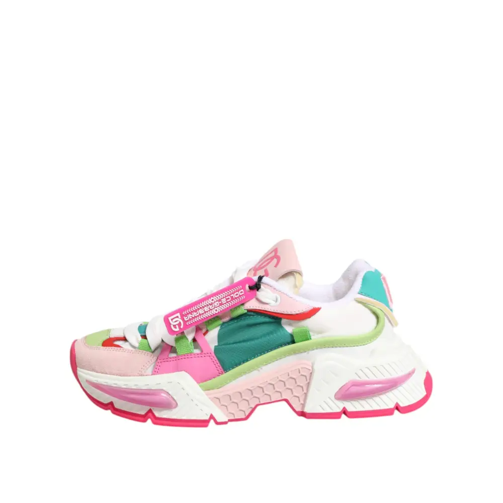 Dolce & Gabbana Multicolor Leder Airmaster Low Top Sneaker Schuhe - EU35/US4.5