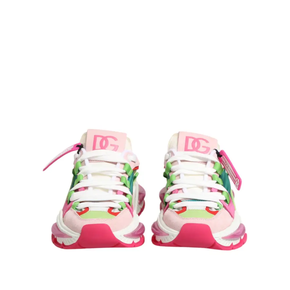 Dolce & Gabbana Multicolor Leder Airmaster Low Top Sneaker Schuhe - EU35/US4.5