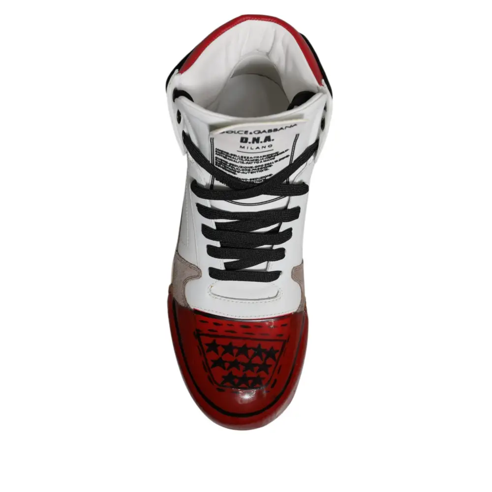 Dolce & Gabbana Multicolor Leder High Top Sneakers Schuhe - EU40/US7