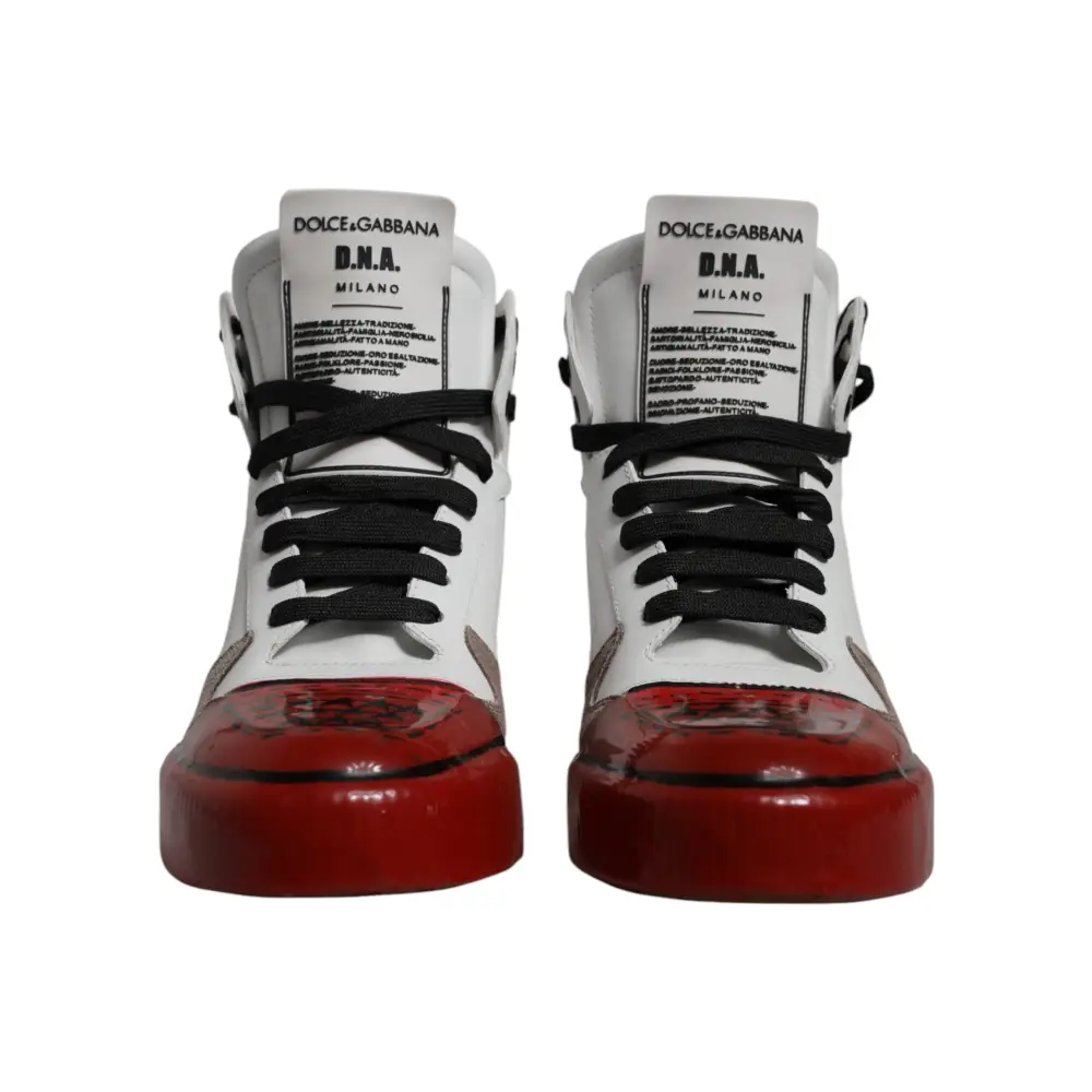 Dolce & Gabbana Multicolor Leder High Top Sneakers Schuhe - EU40/US7