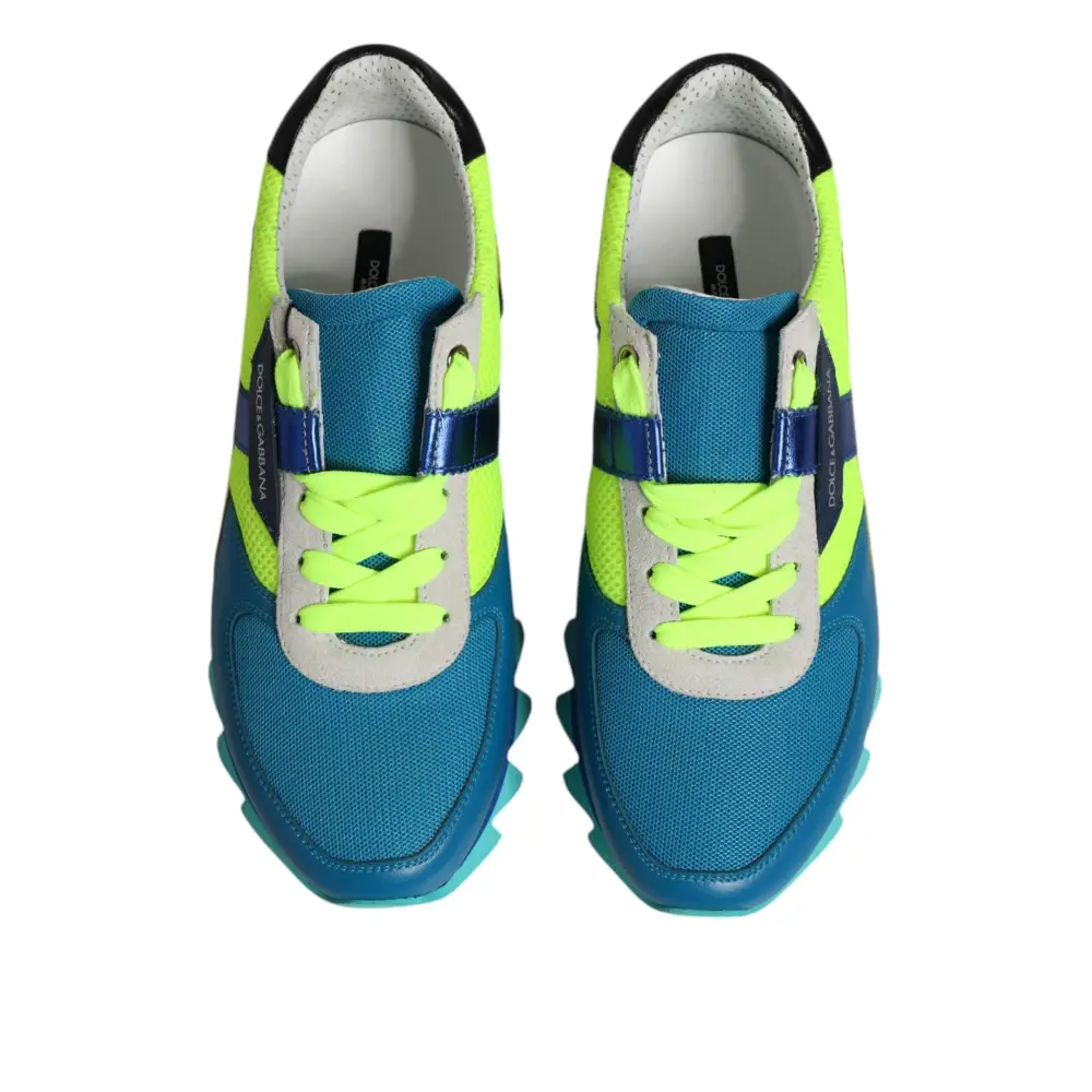 Dolce & Gabbana Multicolor Leder Low Top Männer Turnschuhe Schuhe - EU39/US6