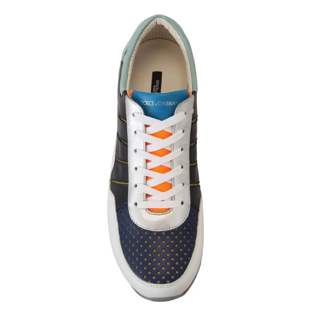 Dolce & Gabbana Multicolor Leder Sport Low Top Turnschuhe