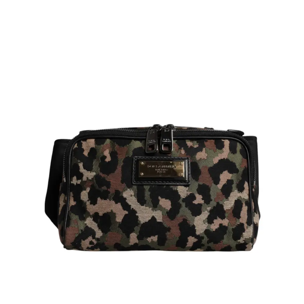 Dolce & Gabbana Multicolor Leopard DG Logo Gürtel Taille Gürteltasche