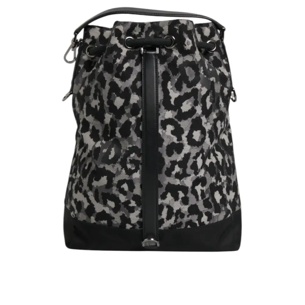 Dolce & Gabbana Multicolor Leopard Jacquard Hobo Crossbody Borse Tasche