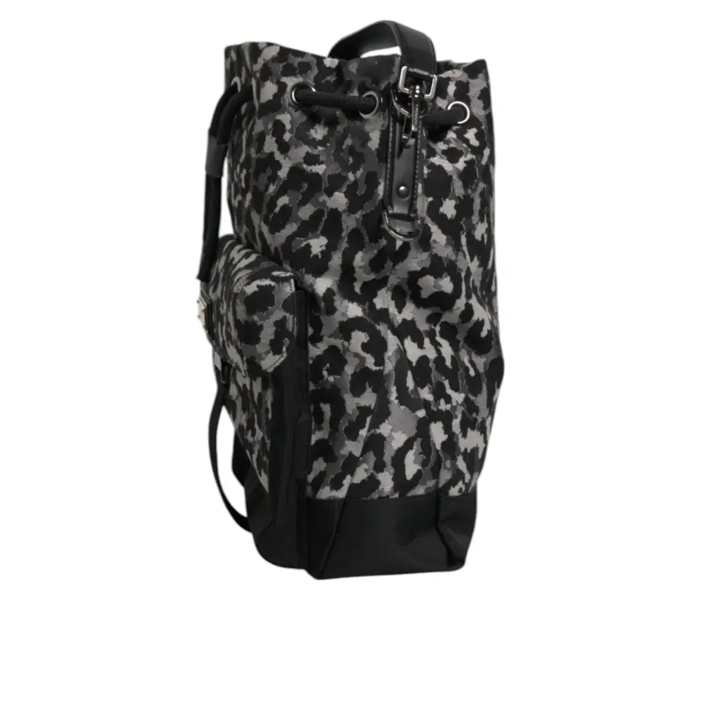 Dolce & Gabbana Multicolor Leopard Jacquard Hobo Crossbody Borse Tasche