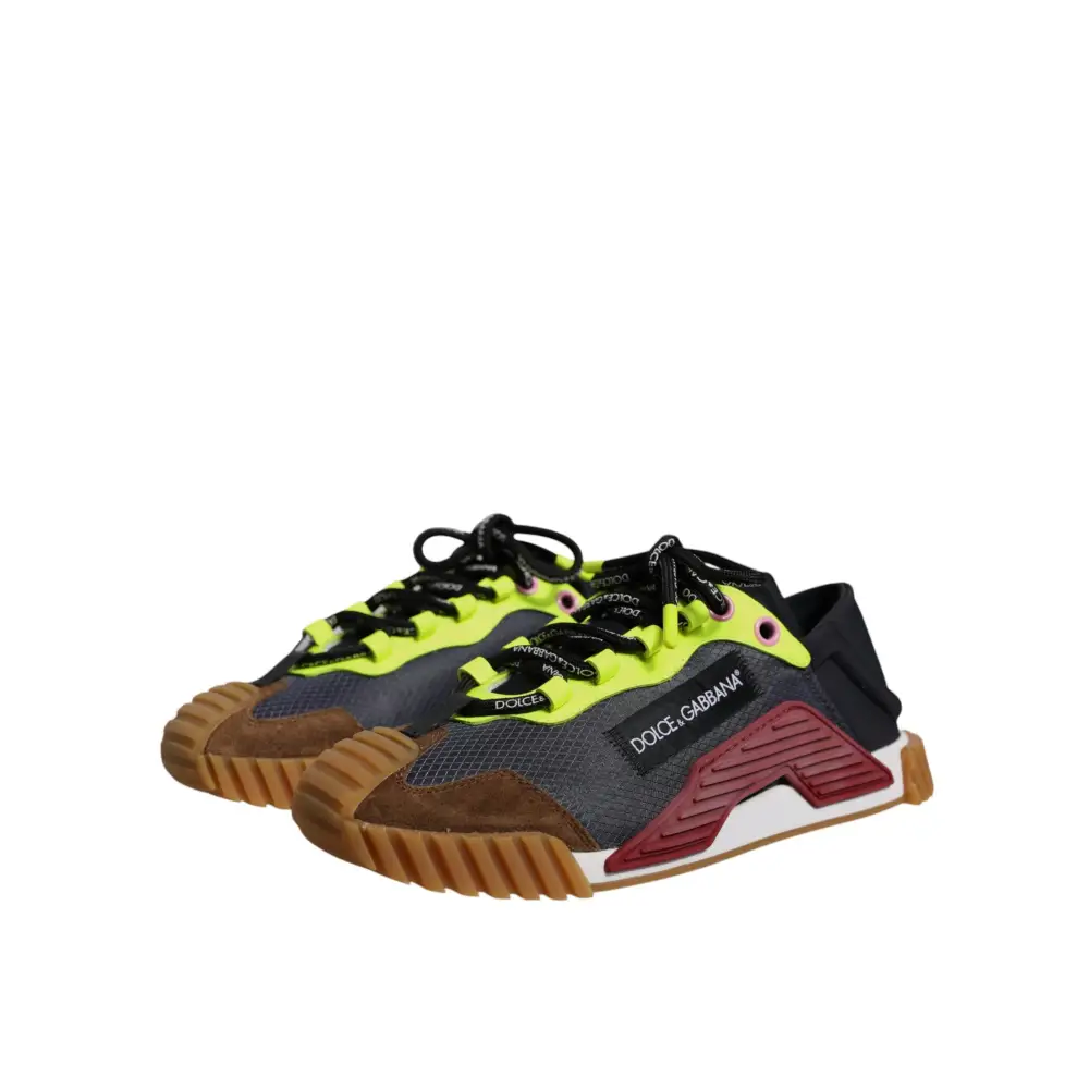 Dolce & Gabbana Multicolor Nylon Low Top NS1 Turnschuhe Schuhe