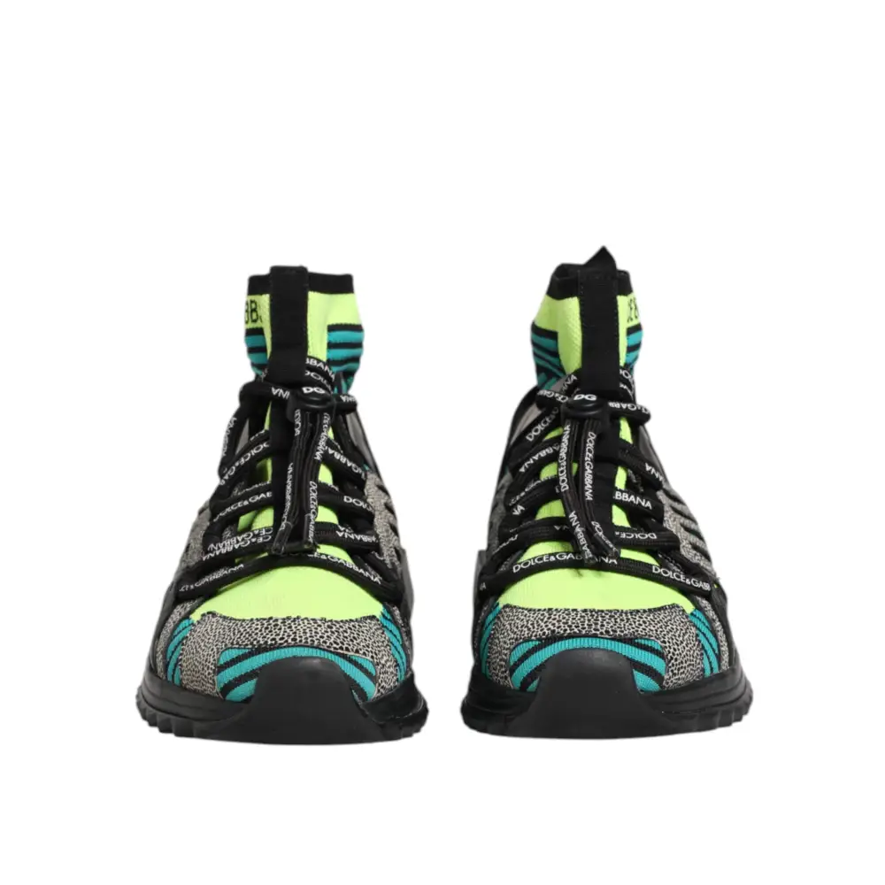Dolce & Gabbana Multicolor Sorrento Socken Männer Turnschuhe Schuhe - EU44/US11