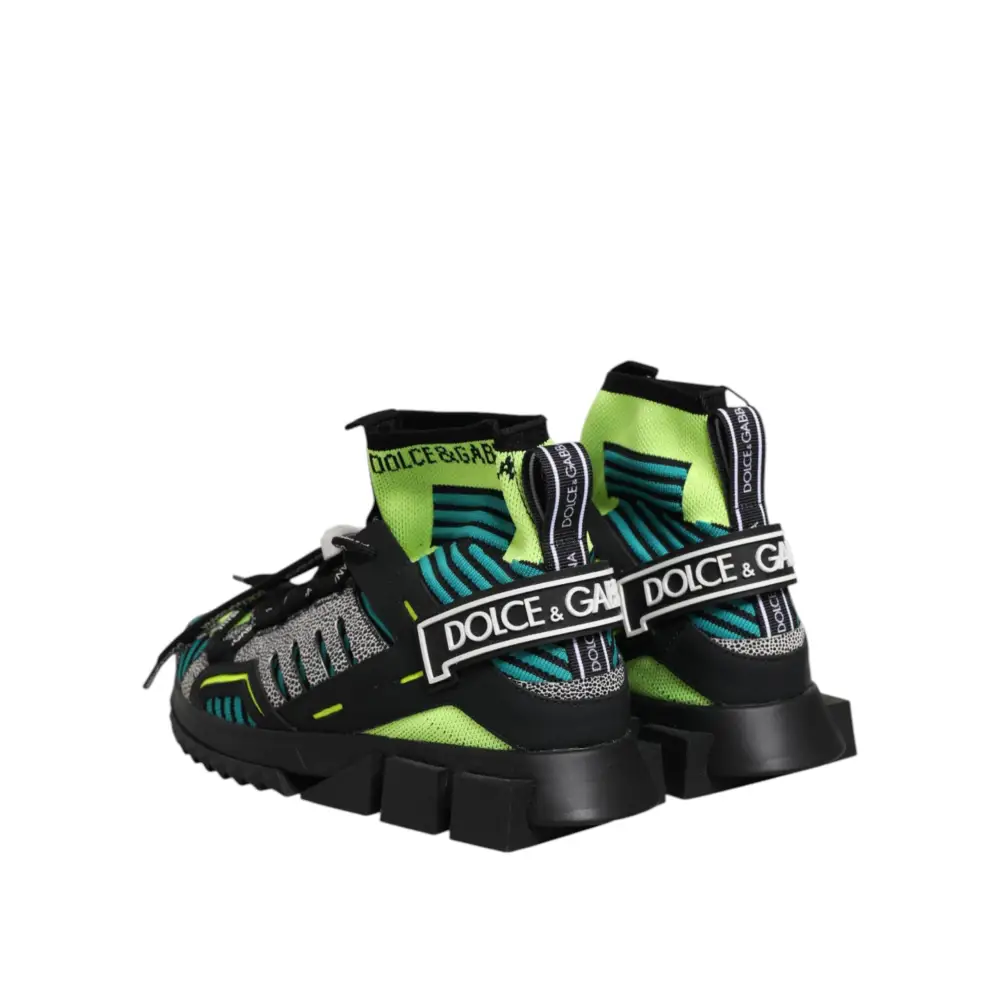 Dolce & Gabbana Multicolor Sorrento Socken Männer Turnschuhe Schuhe - EU40/US7