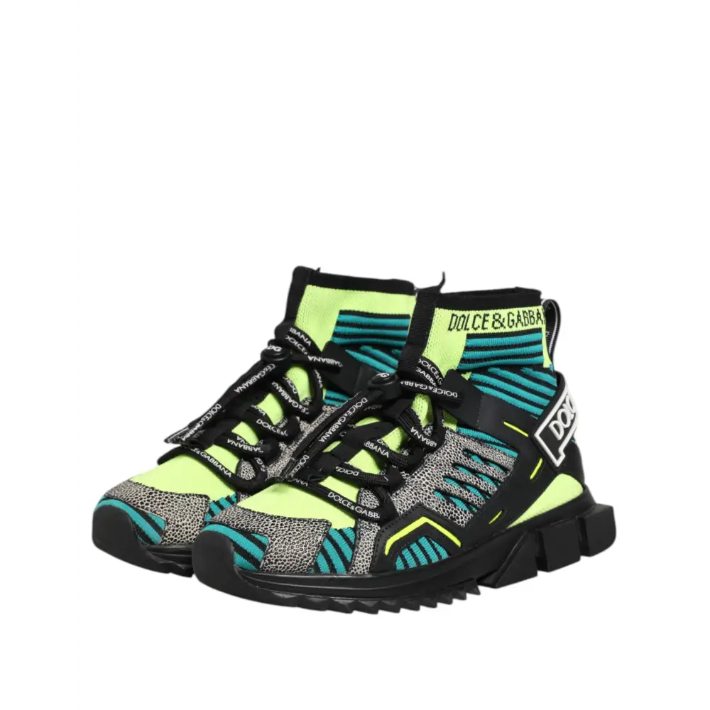 Dolce & Gabbana Multicolor Sorrento Socken Männer Turnschuhe Schuhe - EU44/US11