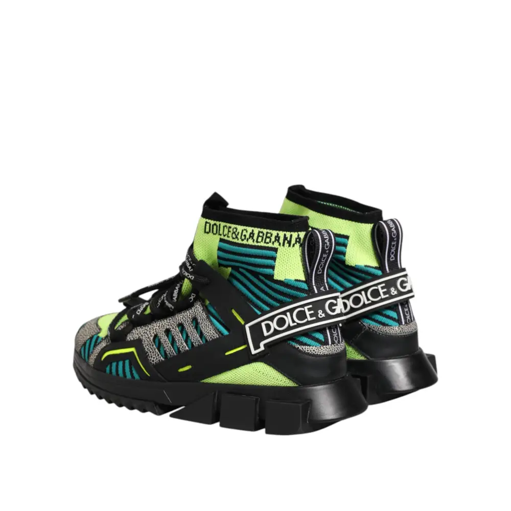 Dolce & Gabbana Multicolor Sorrento Socken Männer Turnschuhe Schuhe - EU44/US11