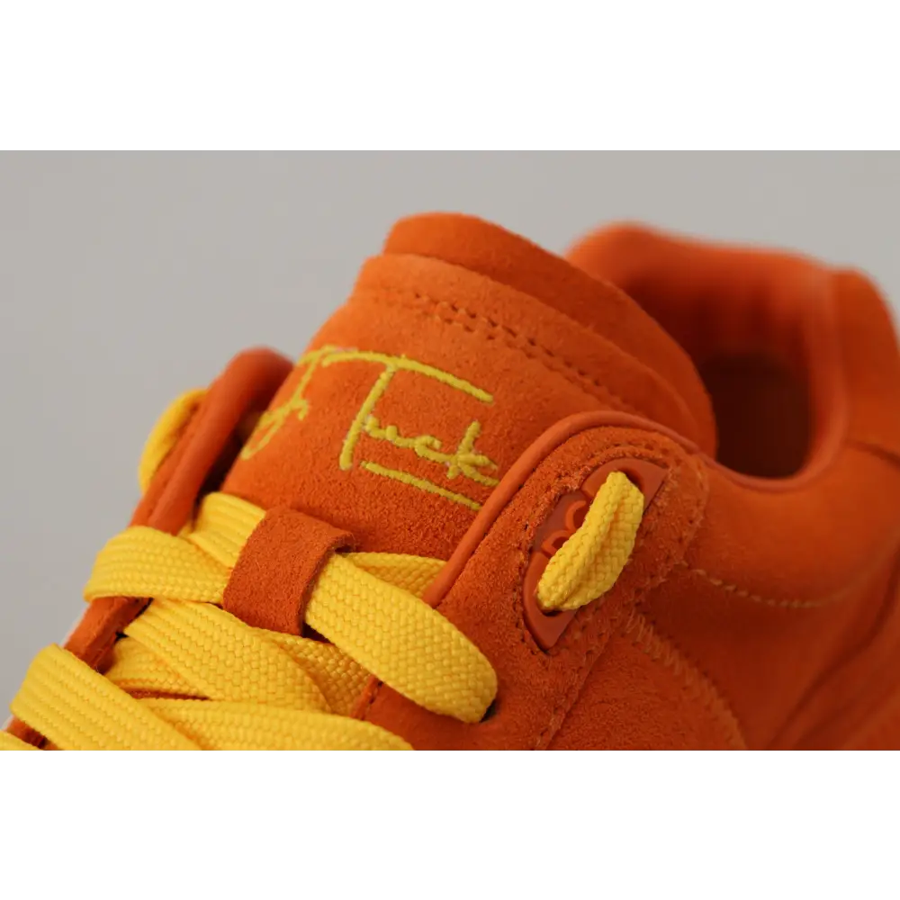 Dolce & Gabbana Orange Leder P.j. Tucker Turnschuhe Schuhe